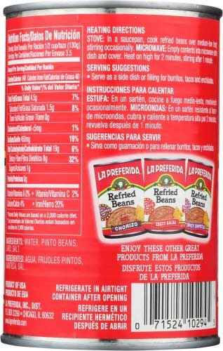 La Preferida Authentic Refried Beans, 16 Ounce -- 12 per case