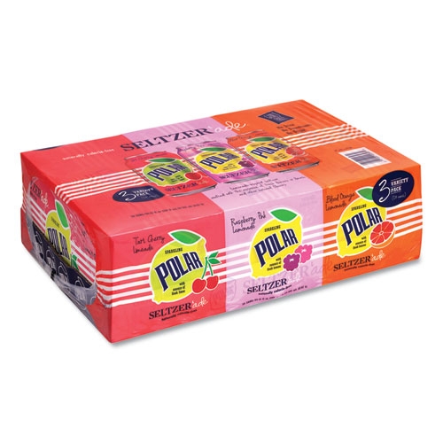 Polar Assorted Flavors Sparkling Flavored Water, 12 Ounce -- 24 per case