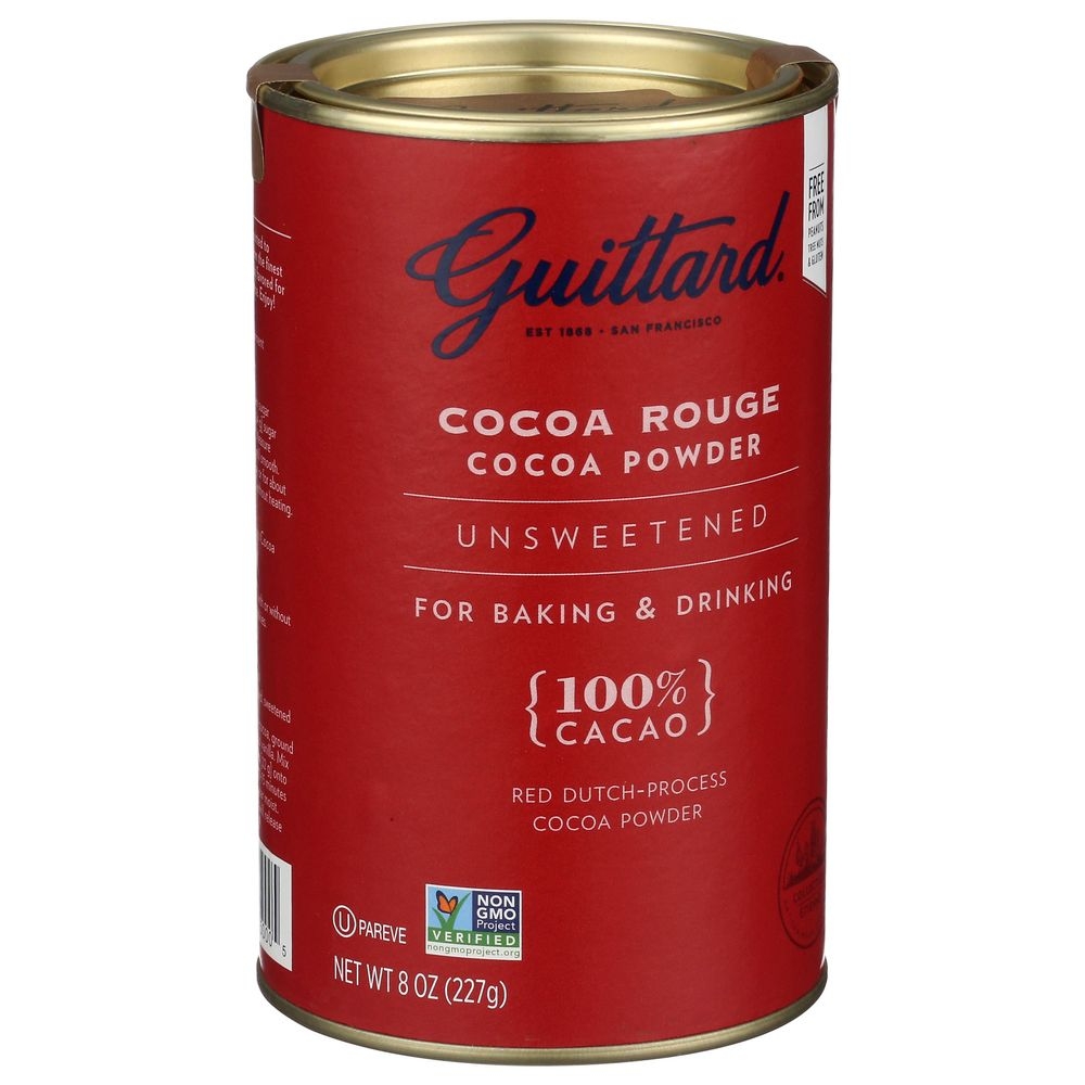 Guittard Cocoa Rouge Unsweetened Cocoa Powder for Drinking and Baking, 8 Ounce -- 9 per case