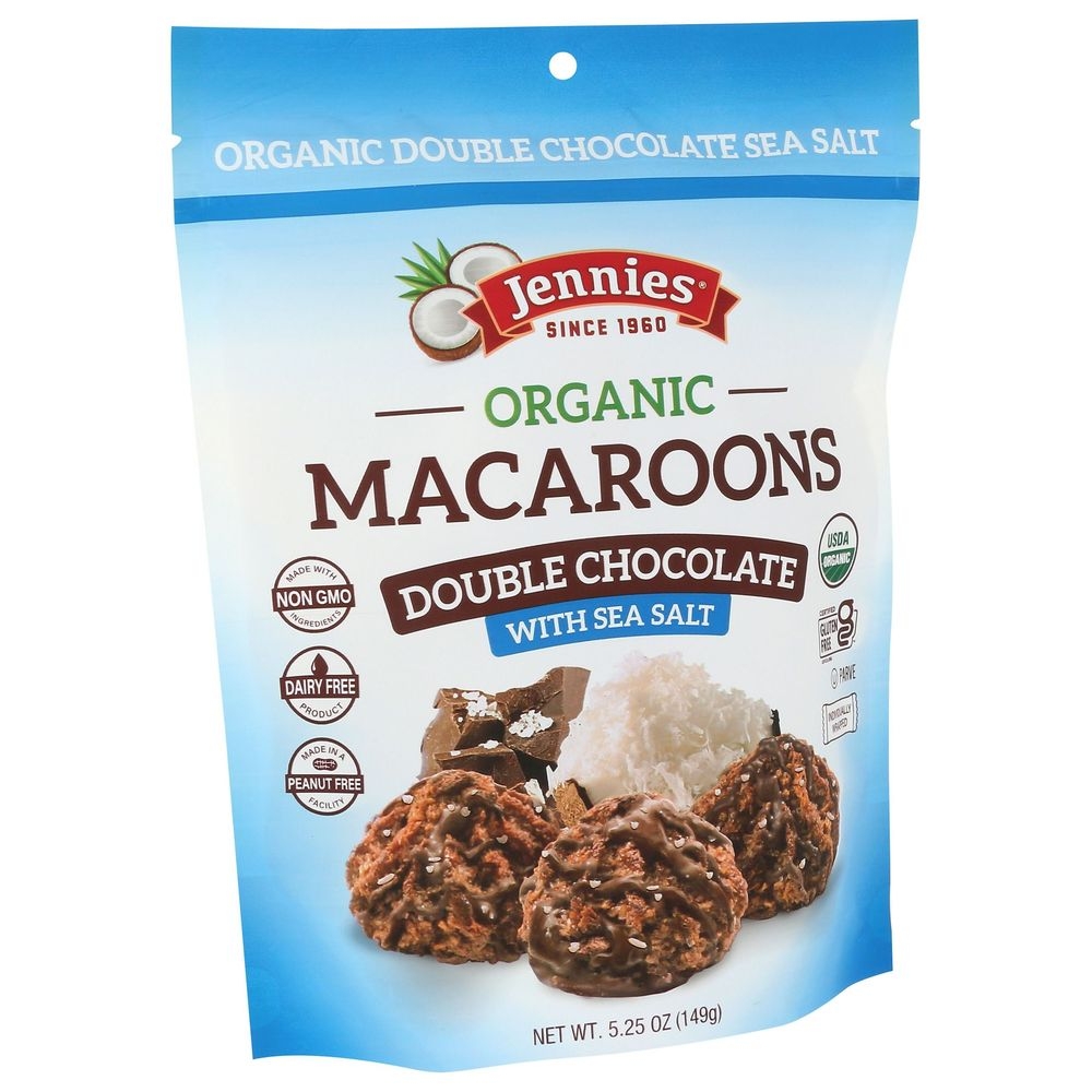 Jennies Organic Double Chocolate Macaroons with Sea Salt, 5.25 Ounce -- 6 per case