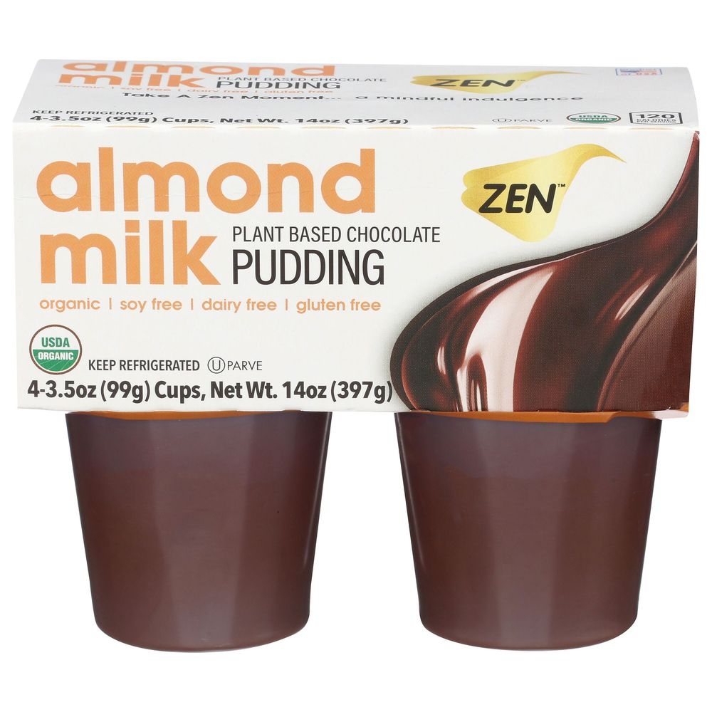 Zen Organic Almond Milk Chocolate Pudding, 14 Ounce -- 12 per case