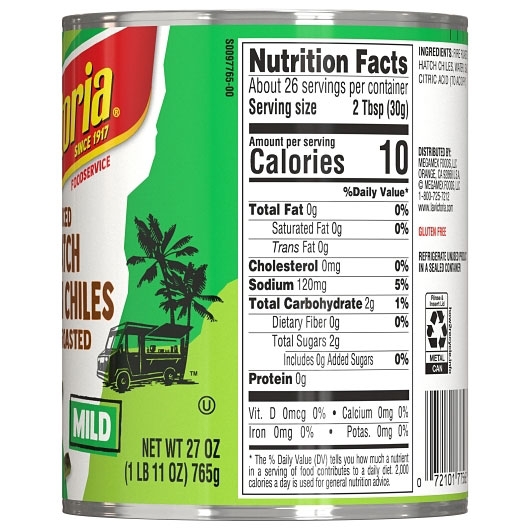 La Victoria Diced Fire Roasted Green Chile, 27 Ounce -- 12 per case.