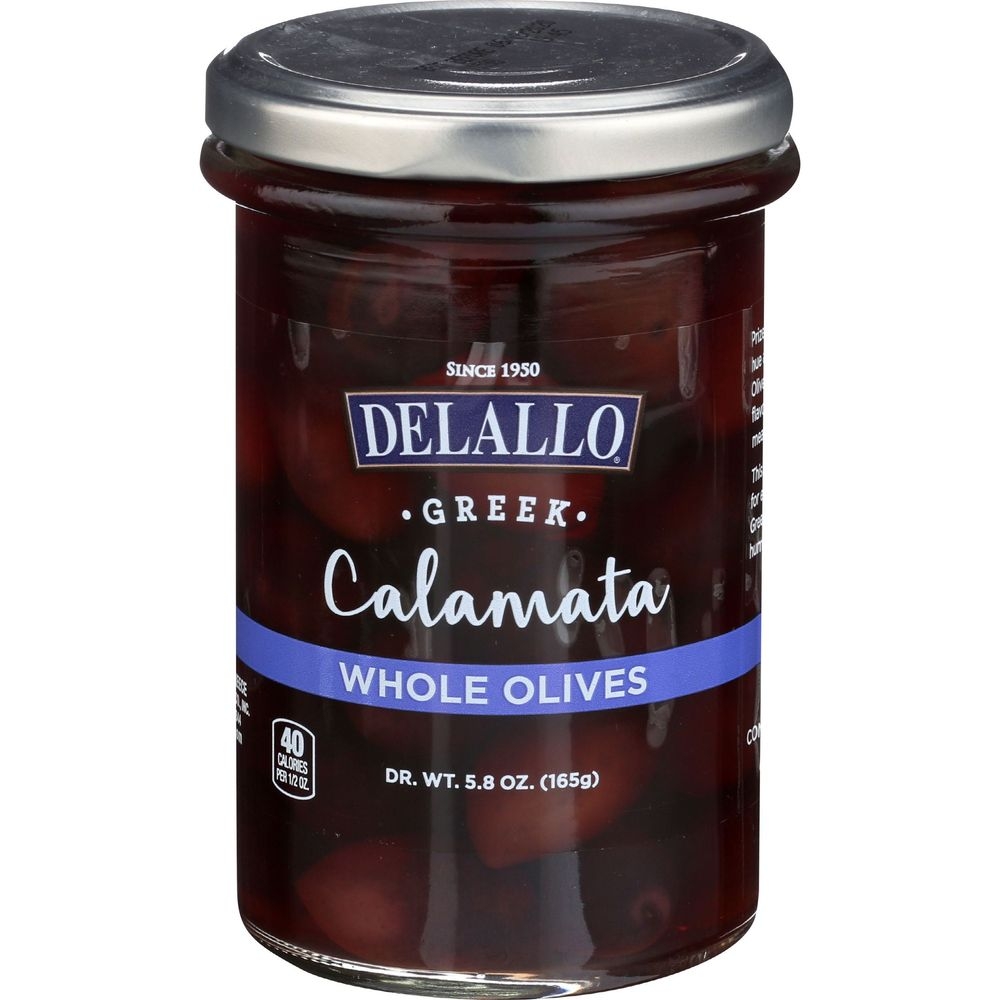 Delallo Whole Calamata Olives, 5.8 Ounce -- 6 per case
