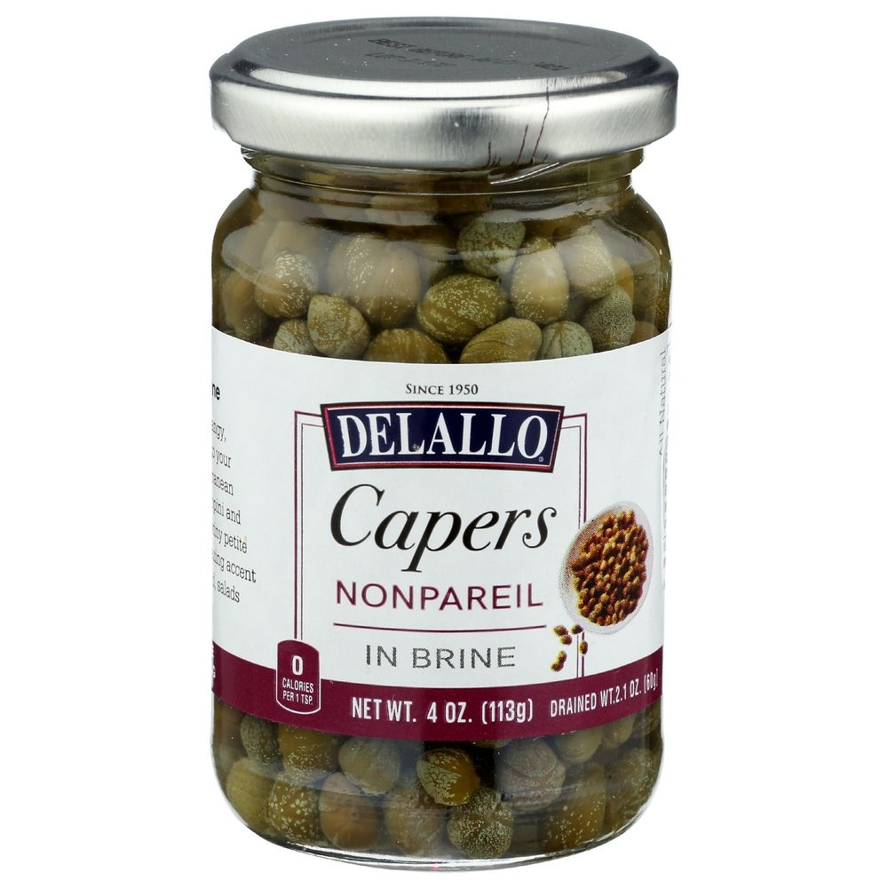 Delallo Nonpareil Capers in Brine, 4 Ounce -- 12 per case