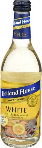Holland House White with Lemon Flavor Cooking Wine, 16 Ounce -- 6 per case