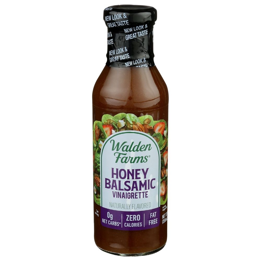 Walden Farms Calorie Free Honey Balsamic Vinaigrette Salad Dressing, 12 Fluid Ounce -- 6 per case