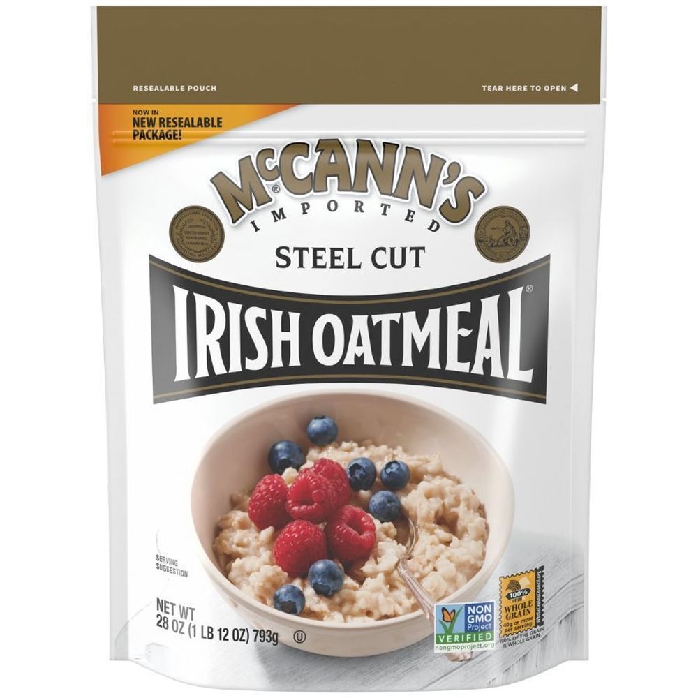 McCanns Traditional Steel Cut Irish Oatmeal, 28 Ounce Pouch -- 6 per case