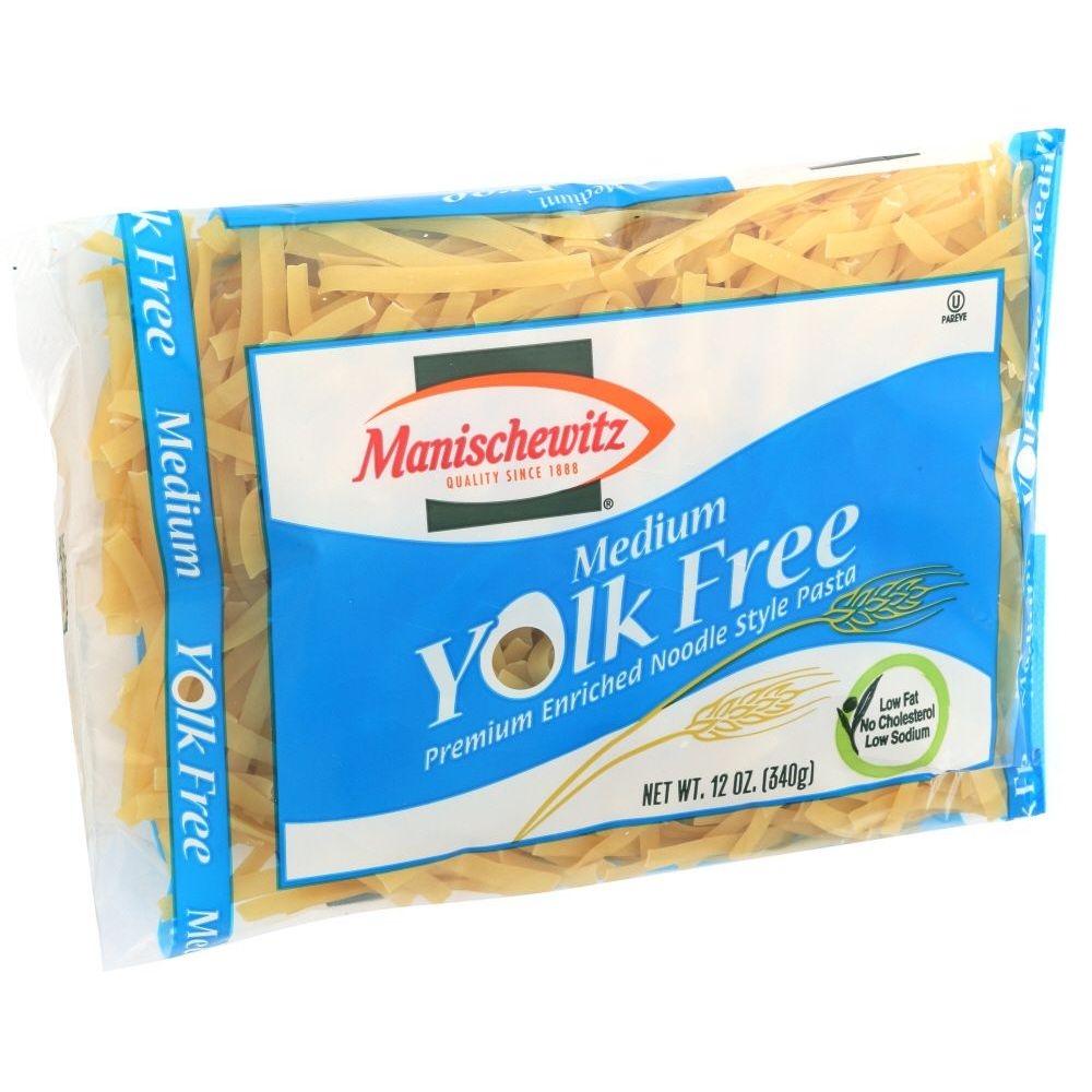 Manischewitz Medium Yolk Free Noodle, 12 Ounce -- 12 Per Case