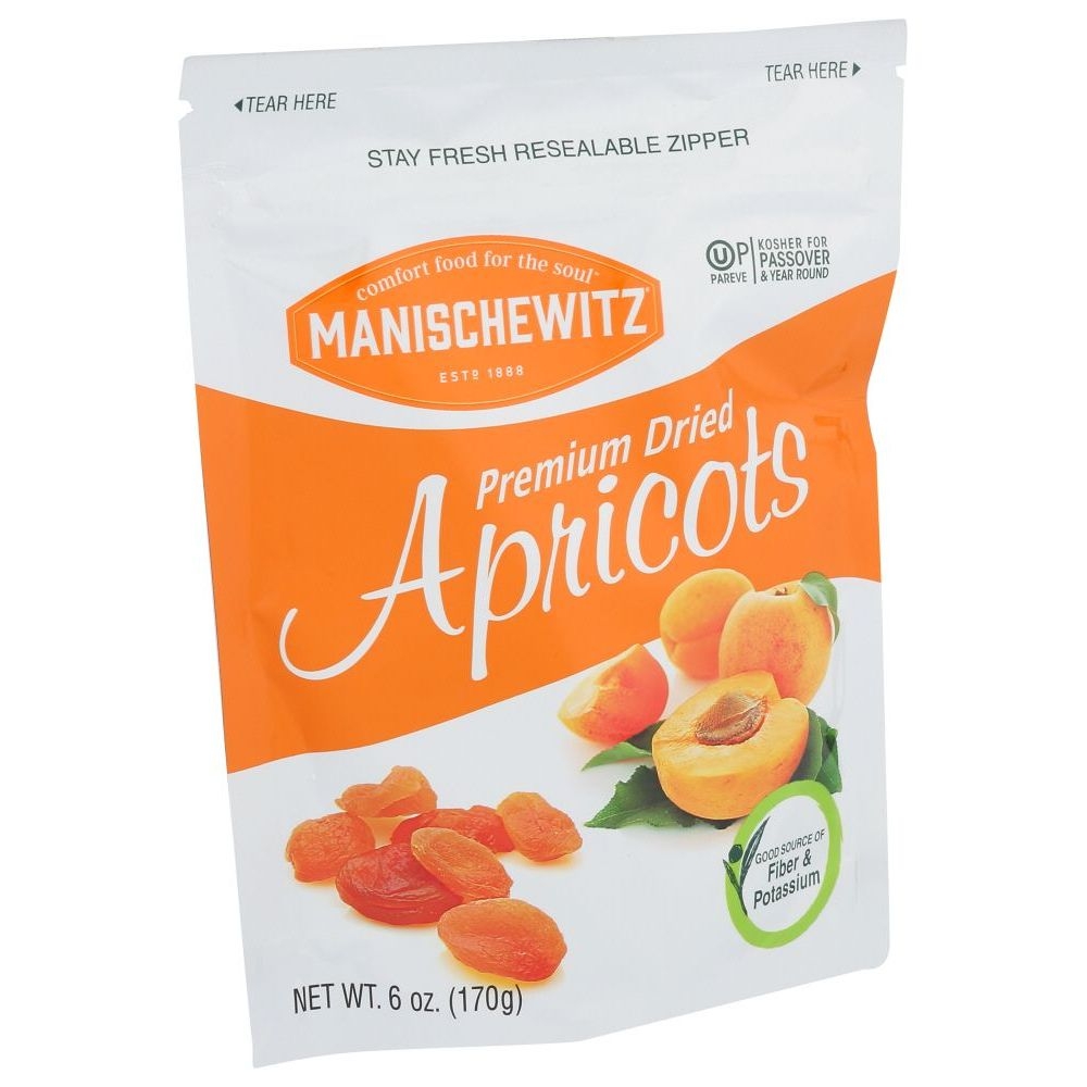 Manischewitz Premium Dried Apricots, 6 Ounce -- 12 per case