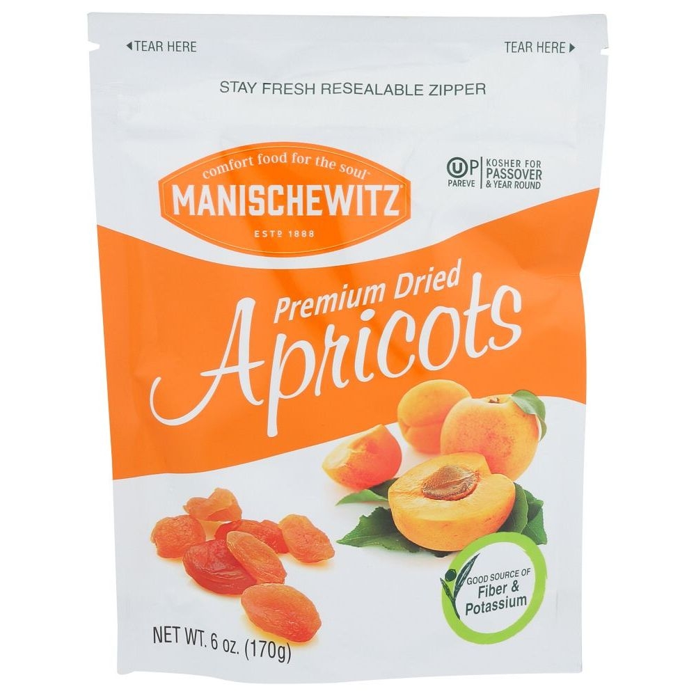 Manischewitz Premium Dried Apricots, 6 Ounce -- 12 per case