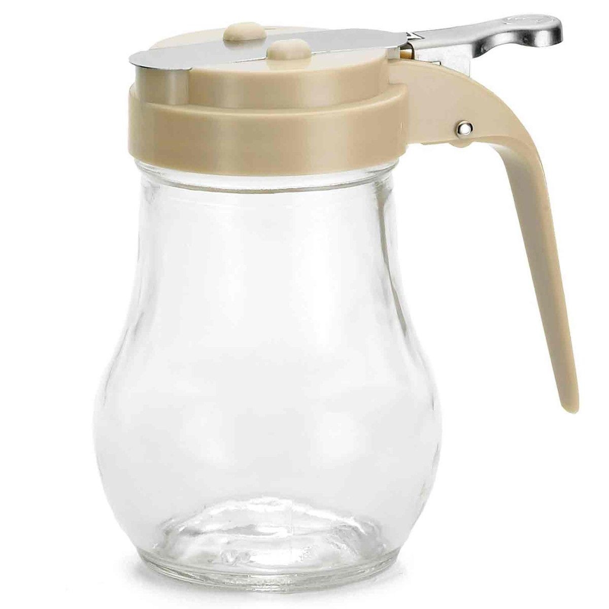 6 Ounce Almond ABS Top Syrup Dispensers -- 12 per case
