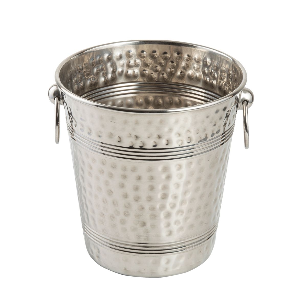 Tablecraft Hammered Finished Nickel Plated Champagne Wine Bucket, 8.625 x 8 x 8.5 inch