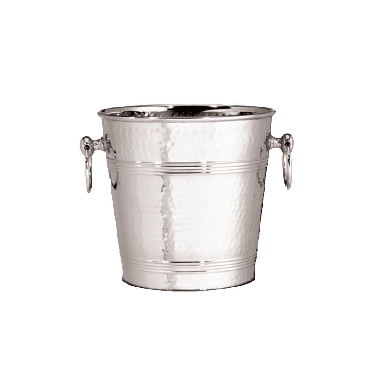 Bucket Wine and Champagne Nickel Plated Hammered Finished