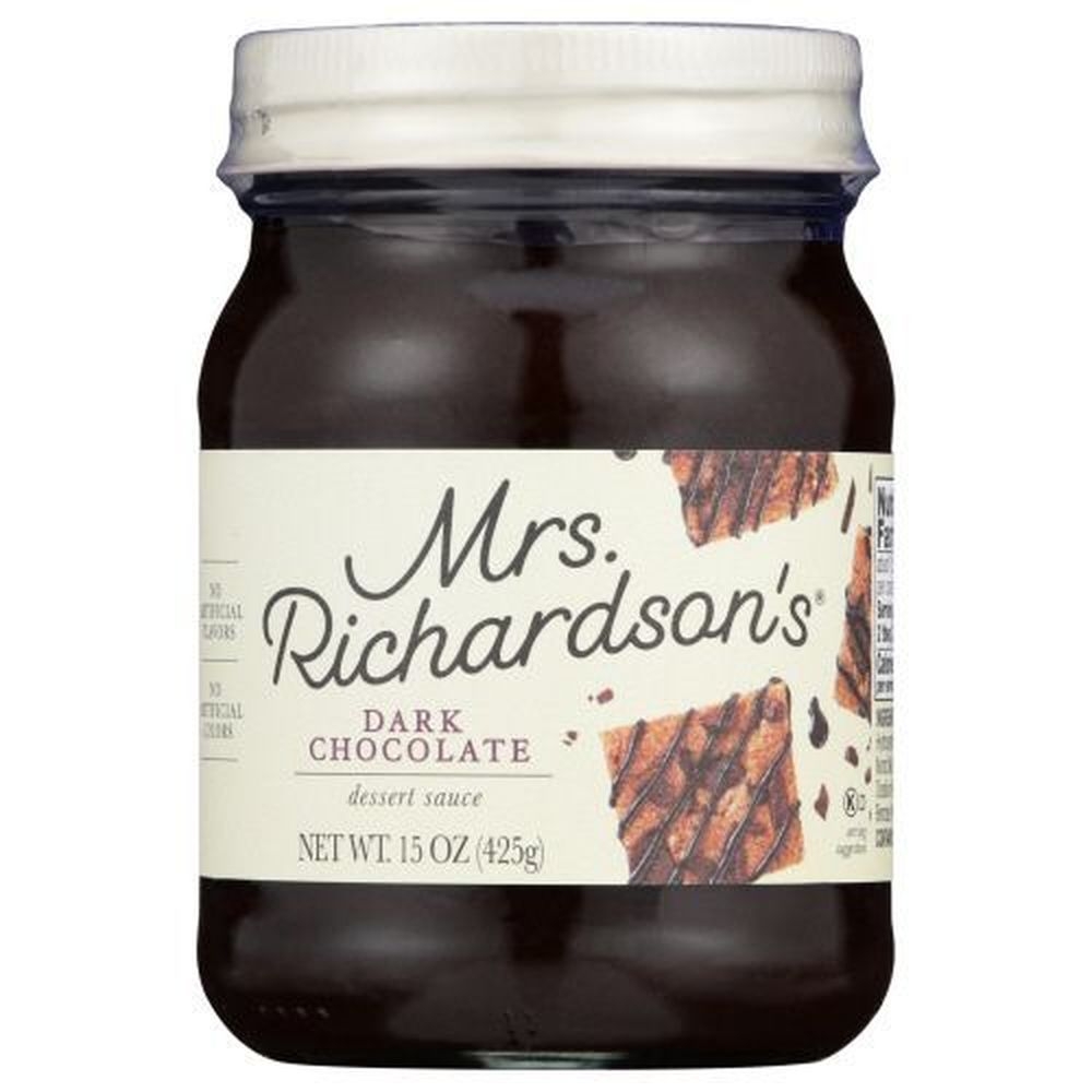 Mrs Richardsons Dark Chocolate Dessert Sauce, 15 Ounce -- 6 per case