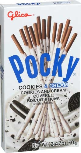Glico Pocky Cookies and Cream Covered Biscuit Sticks, 2.47 Ounce -- 10 per case