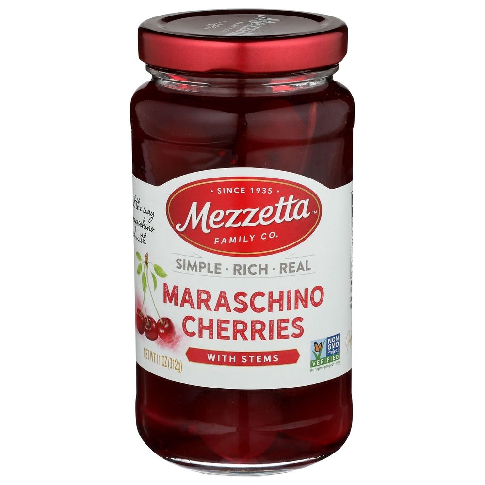 Mezzetta Maraschino Cherries with Stems, 11 Ounce -- 6 per case