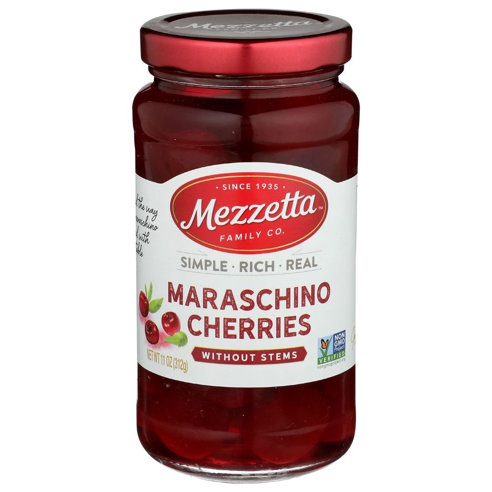 Mezzetta Maraschino Cherries without Stems, 11 Ounce -- 6 per case