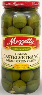 Mezzetta Castelvetrano Whole Green Olives, 10 Ounce -- 6 per case