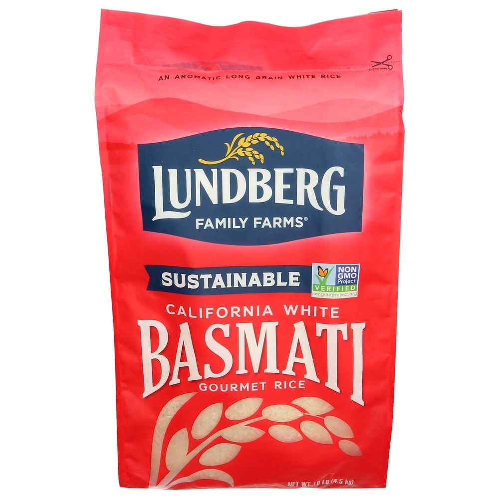 Lundberg Family Farms California White Basmati Rice, 10 Pound