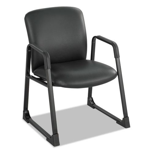 Safco Vinyl Black Uber Big and Tall Series Guest Chair, Supports Up to 500 Pound