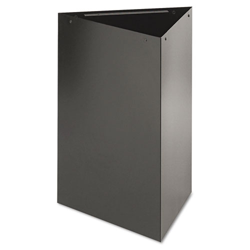 Safco Steel Black Trifecta Waste Receptacle, 15 Gallon Capacity