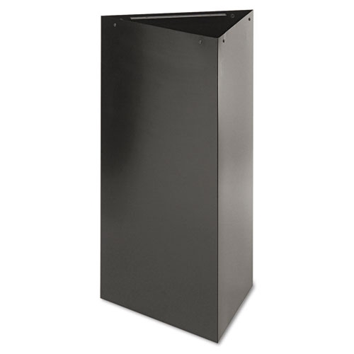 Safco Steel Black Trifecta Waste Receptacle, 19 Gallon Capacity