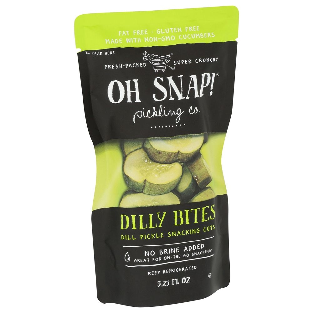Oh Snap Dilly Bites Fresh Dill Pickle Snacking Cuts, 3.5 Ounce -- 12 per case