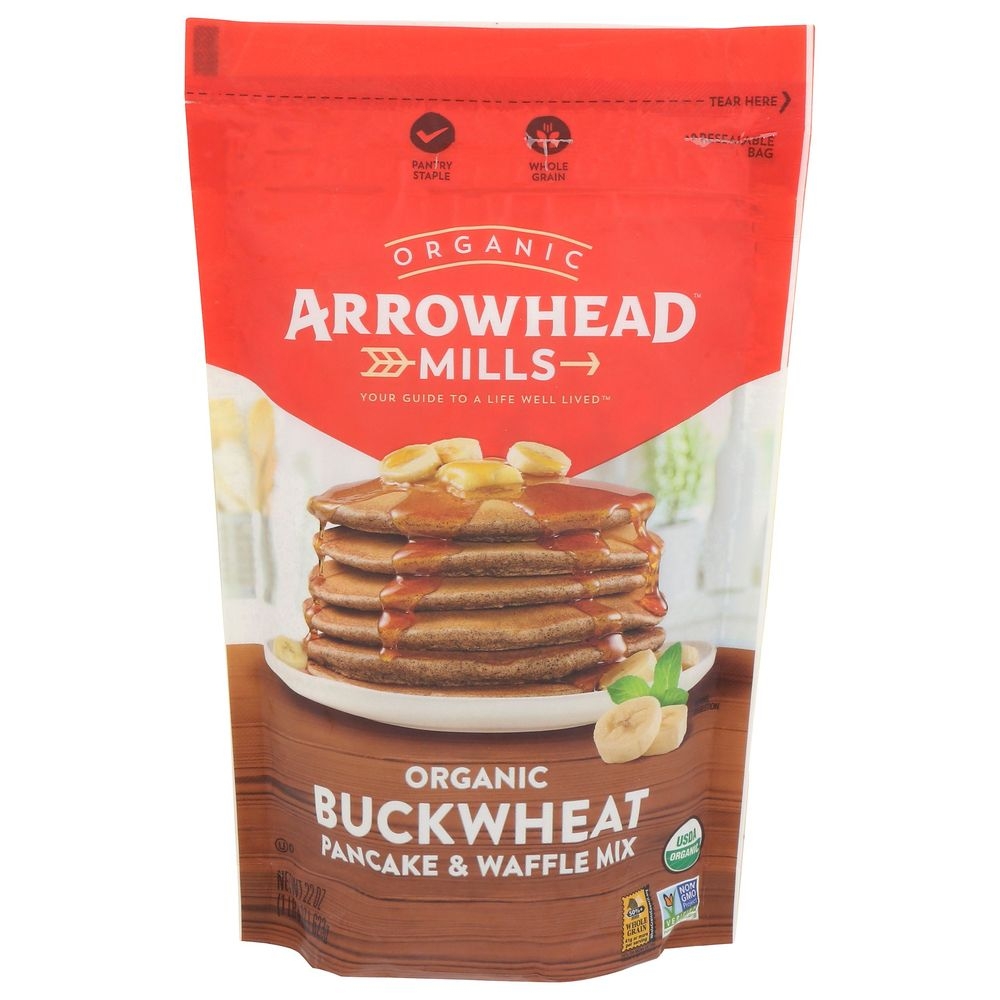 Arrowhead Mills Organic Buckwheat Pancake and Waffle Mix, 22 Ounce -- 6 per case
