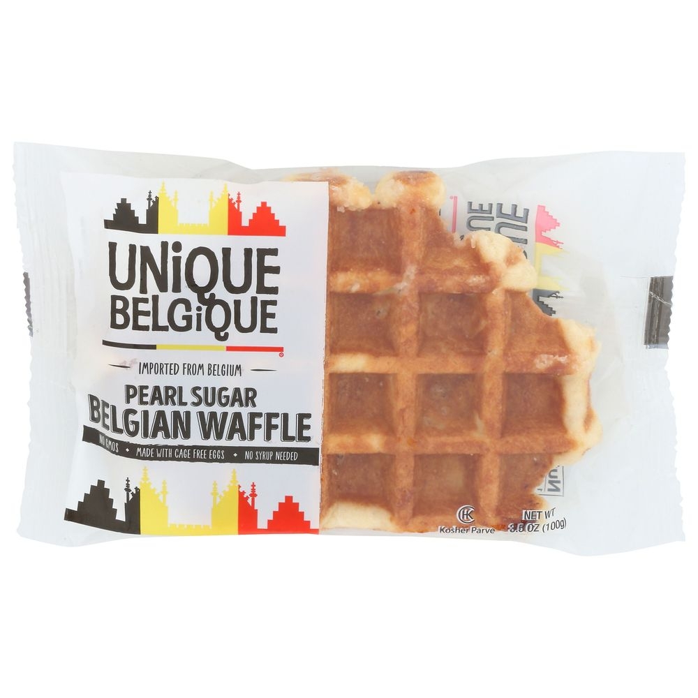Unique Belgique Pearl Sugar Belgian Waffles, 3.5 Ounce -- 15 per case
