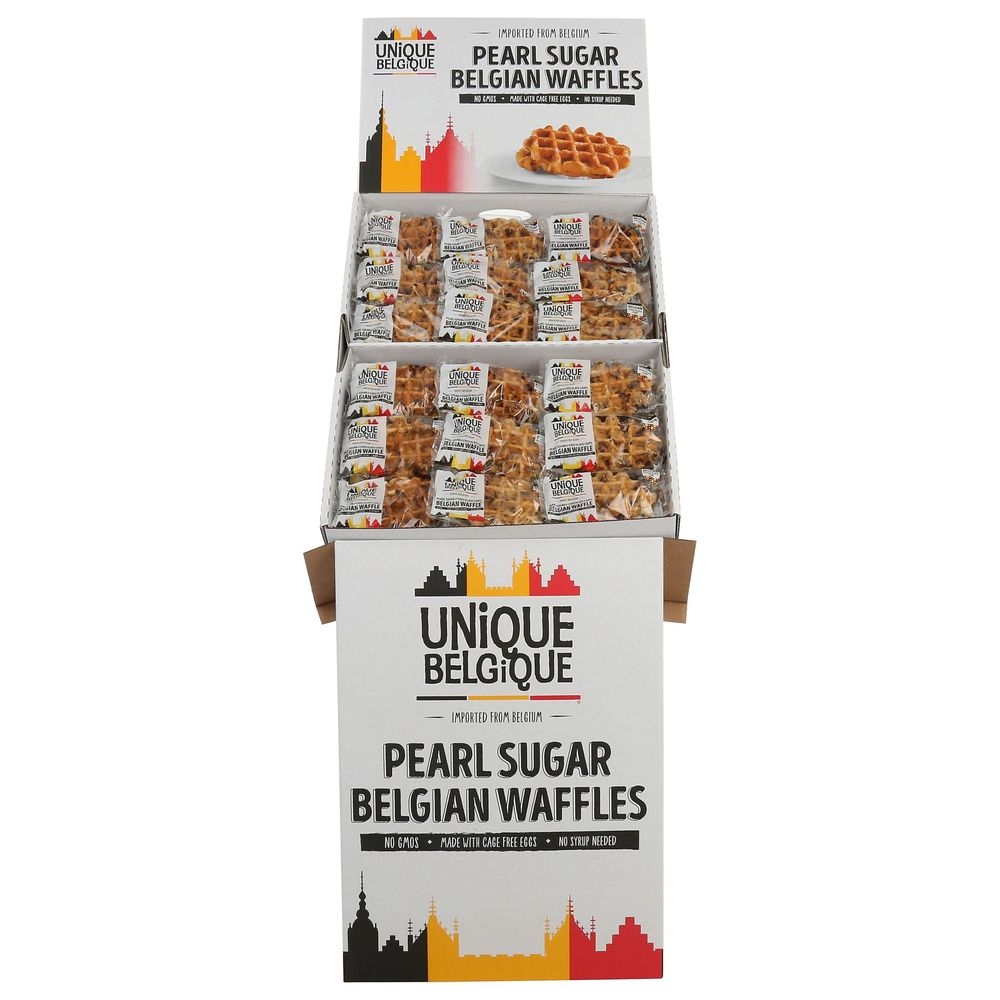 Unique Belgique Chocolate Chip Belgian Waffles - Display, 3.2 Ounce -- 15 per case