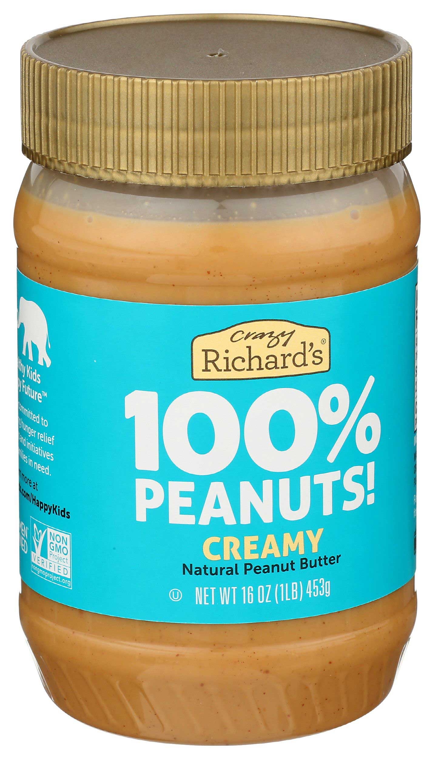 Crazy Richards Creamy Peanut Butter, 16 Ounce -- 6 per case