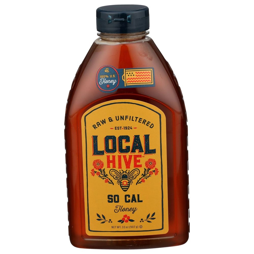 Local Hive So Cal Raw and Unfiltered Honey, 32 Ounce -- 6 per case