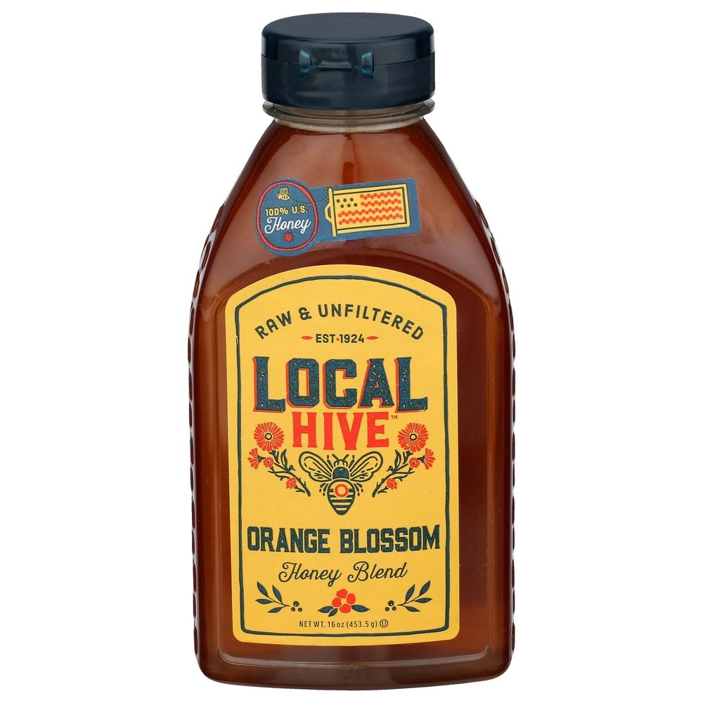 Local Hive Orange Blossom Raw and Unfiltered Honey, 16 Ounce -- 6 per case