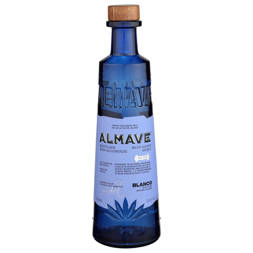 Almave Blanco Distilled Non-Alcoholic Blue Agave Spirit, 700 Milliliter -- 6 per case