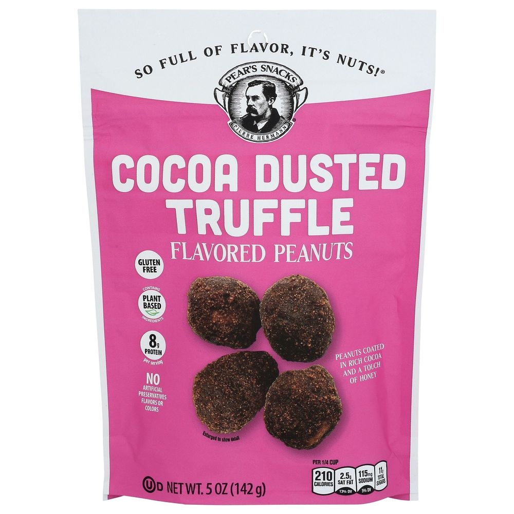 Pears Snacks Cocoa Dusted Truffle Peanuts, 5 Ounce -- 6 per case