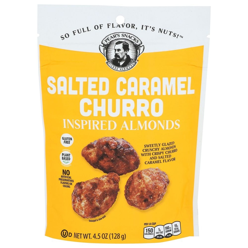 Pears Snacks Salted Caramel Churro Inspired Almonds, 4.5 Ounce -- 6 per case