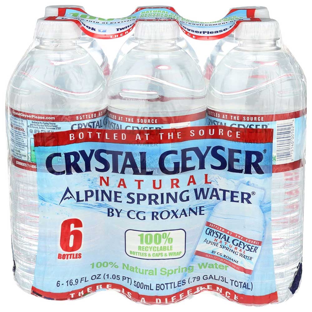 Crystal Geyser Alpine Spring Water, 16.9 Fluid Ounce -- 4 per case