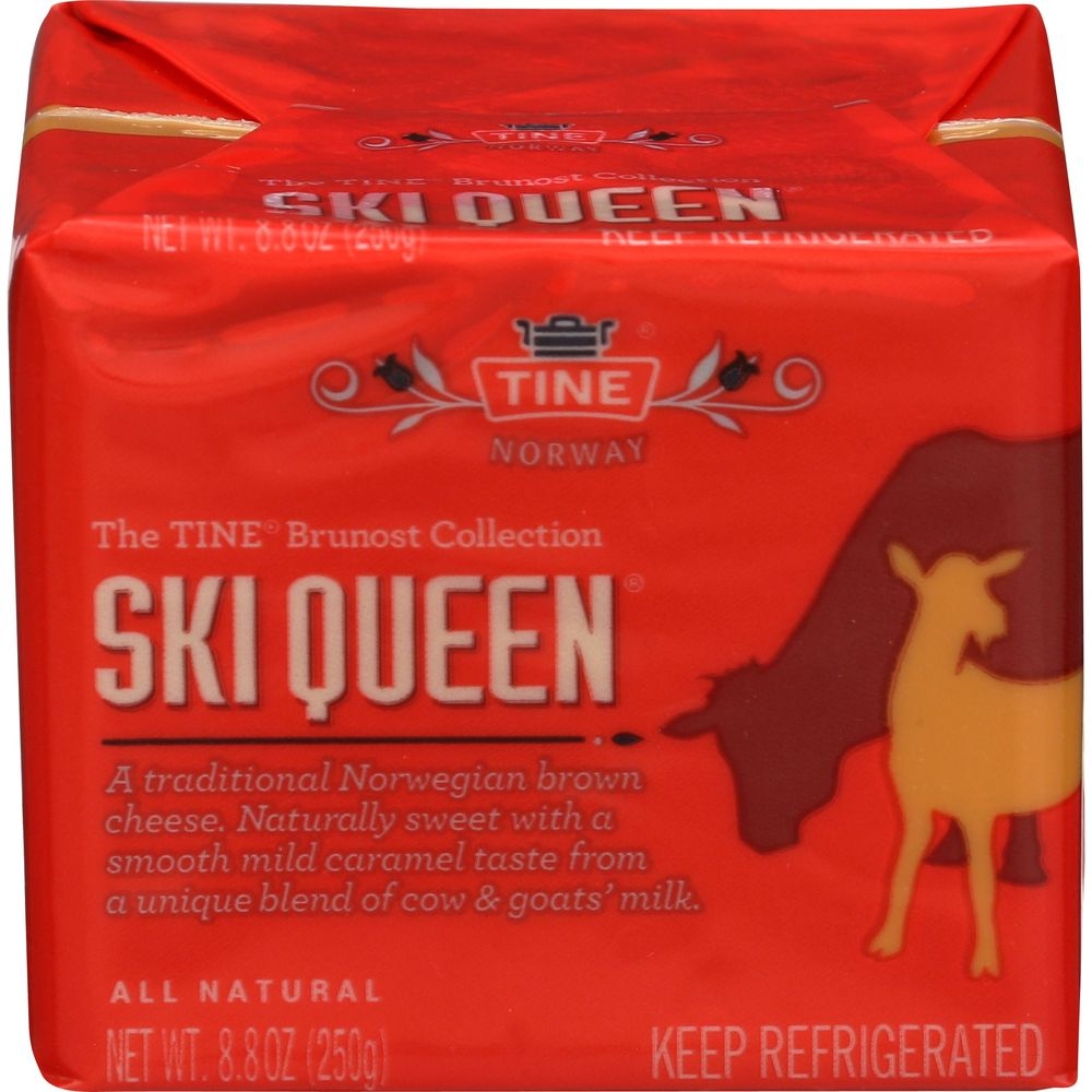 Tine Ski Queen Classic Cow and Goat Milk Cheese, 8.8 Ounce -- 12 per case