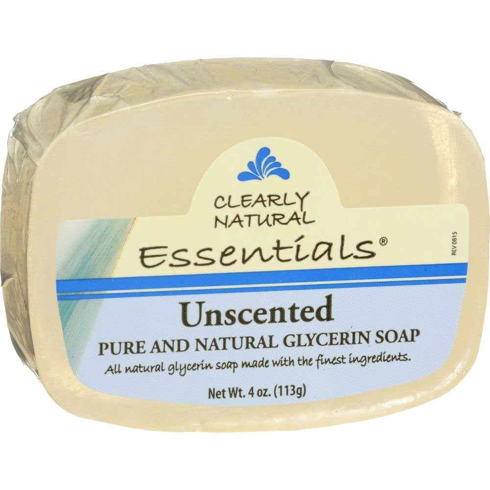 Clearly Natural Essentials Unscented Glycerine Bar Soap, 4 Ounce