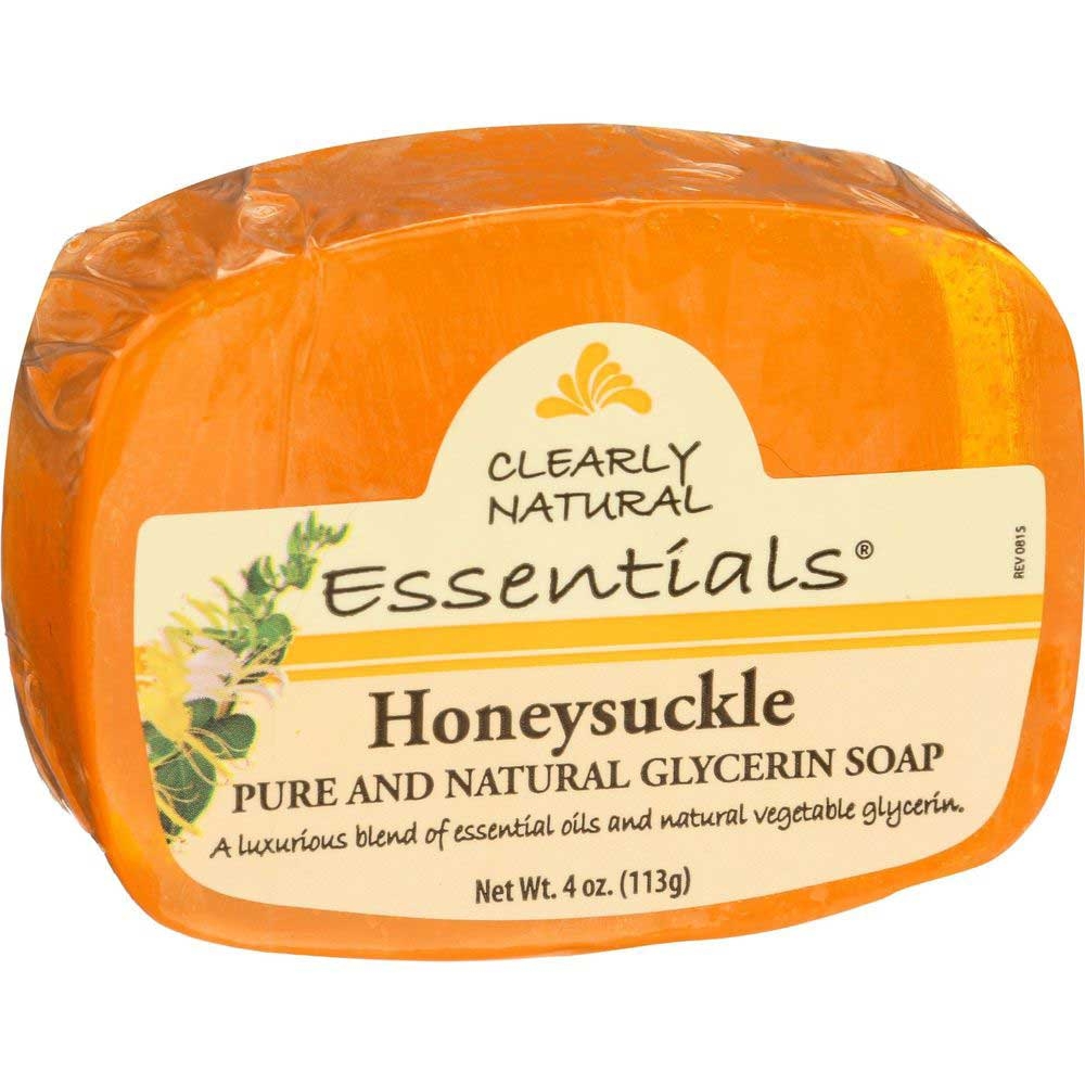 Clearly Natural Essentials Honeysuckle Glycerine Bar Soap, 4 Ounce
