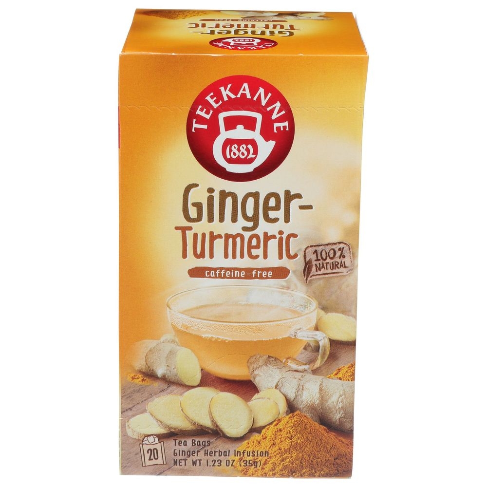 Teekanne Ginger Turmeric Herbal Tea, 20 tea bags -- 10 per case