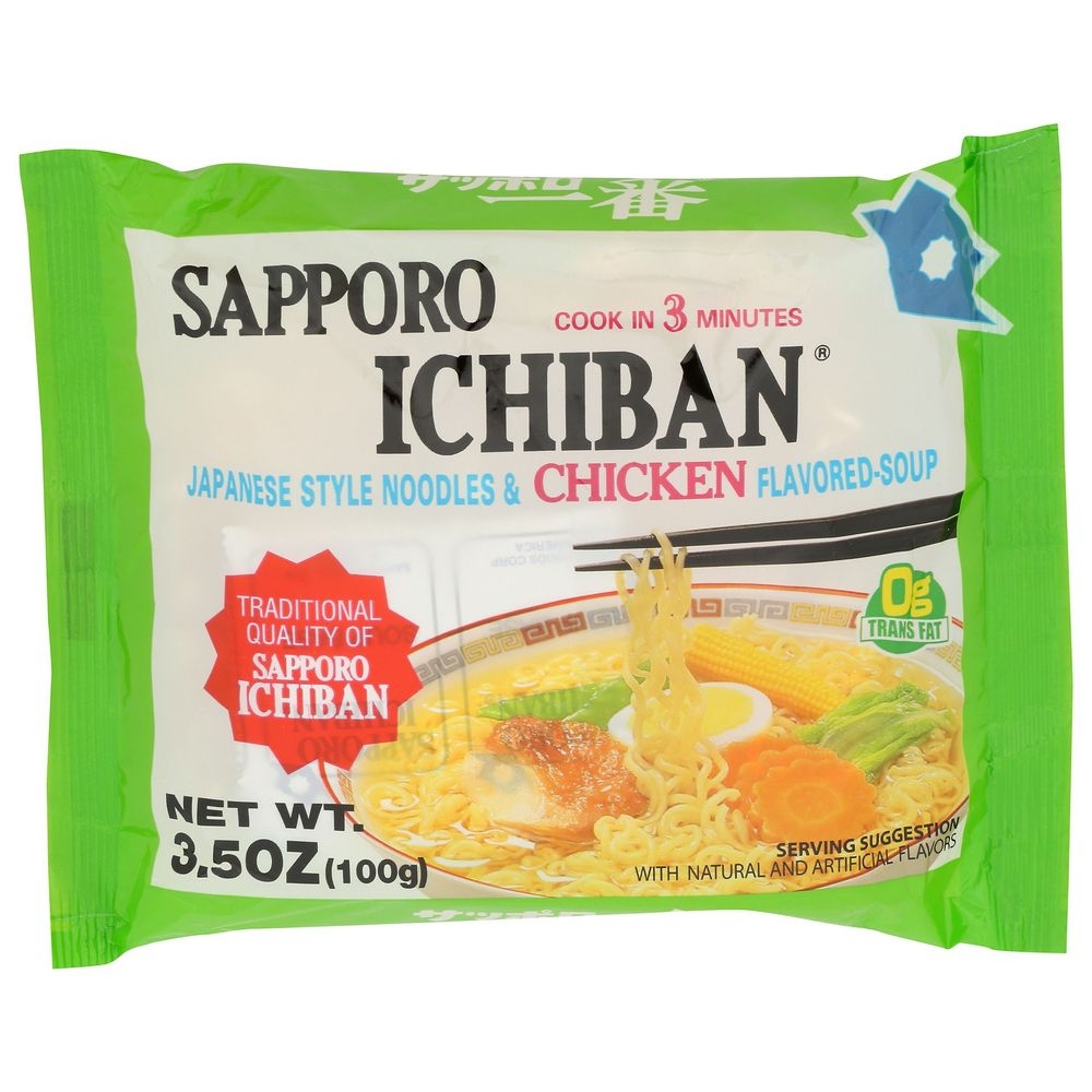 Sapporo Ichiban Japanese Style Noodles and Chicken Flavored Soup, 3.5 Ounce -- 24 per case