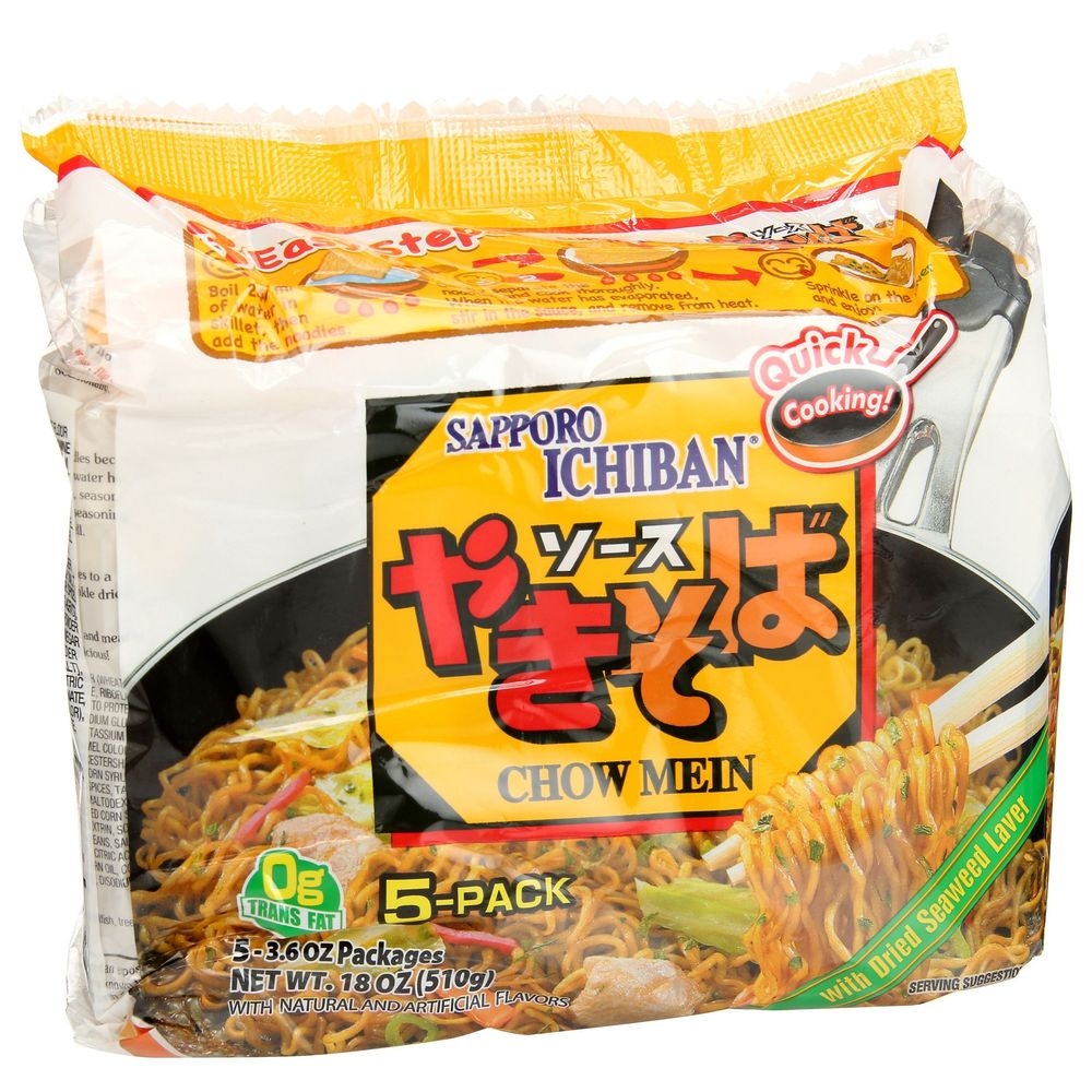 Sapporo Ichiban Chow Mein Yakisoba, 18 Ounce -- 6 per case