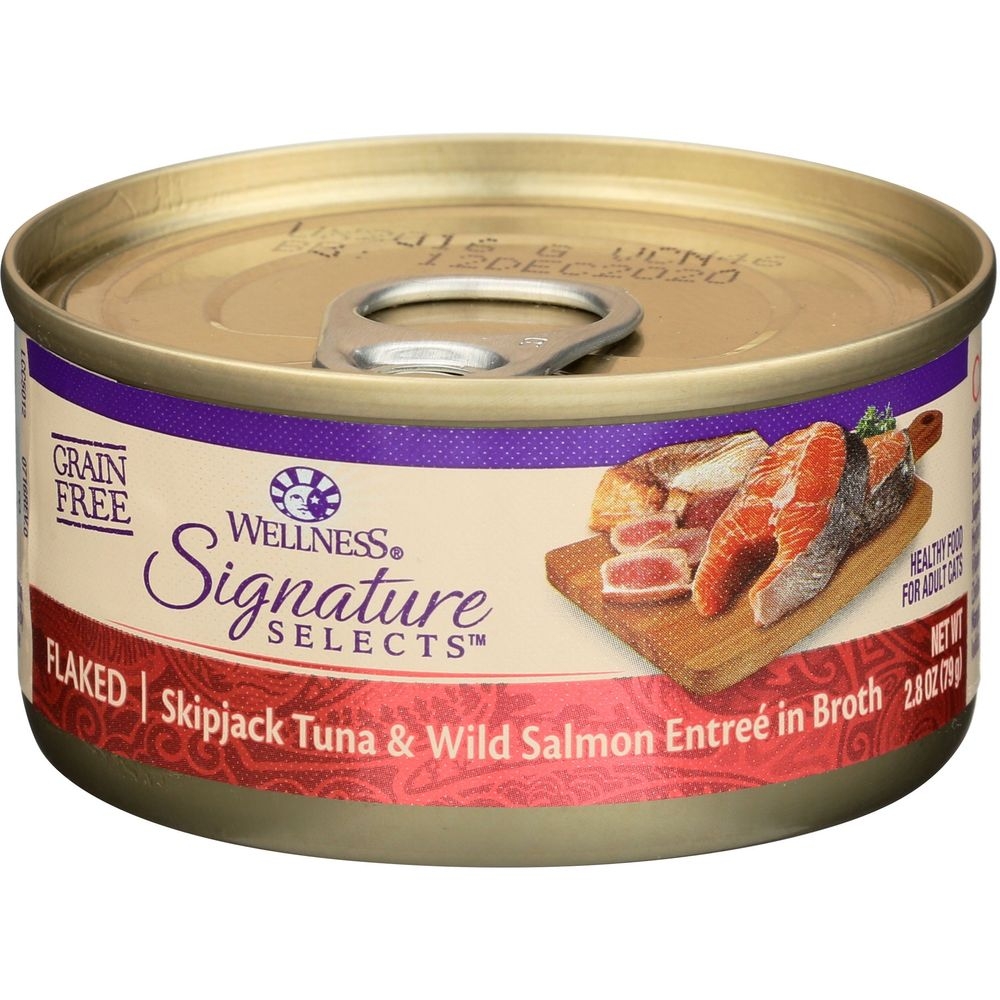 Wellness Signature Selects Flaked Tuna and Salmon Canned Cat Food, 2.8 Ounce -- 12 per case
