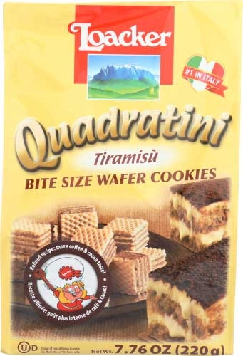 Loacker Tiramisu Quadratini Bite Size Wafer Cookies, 7.76 Ounce -- 6 per case