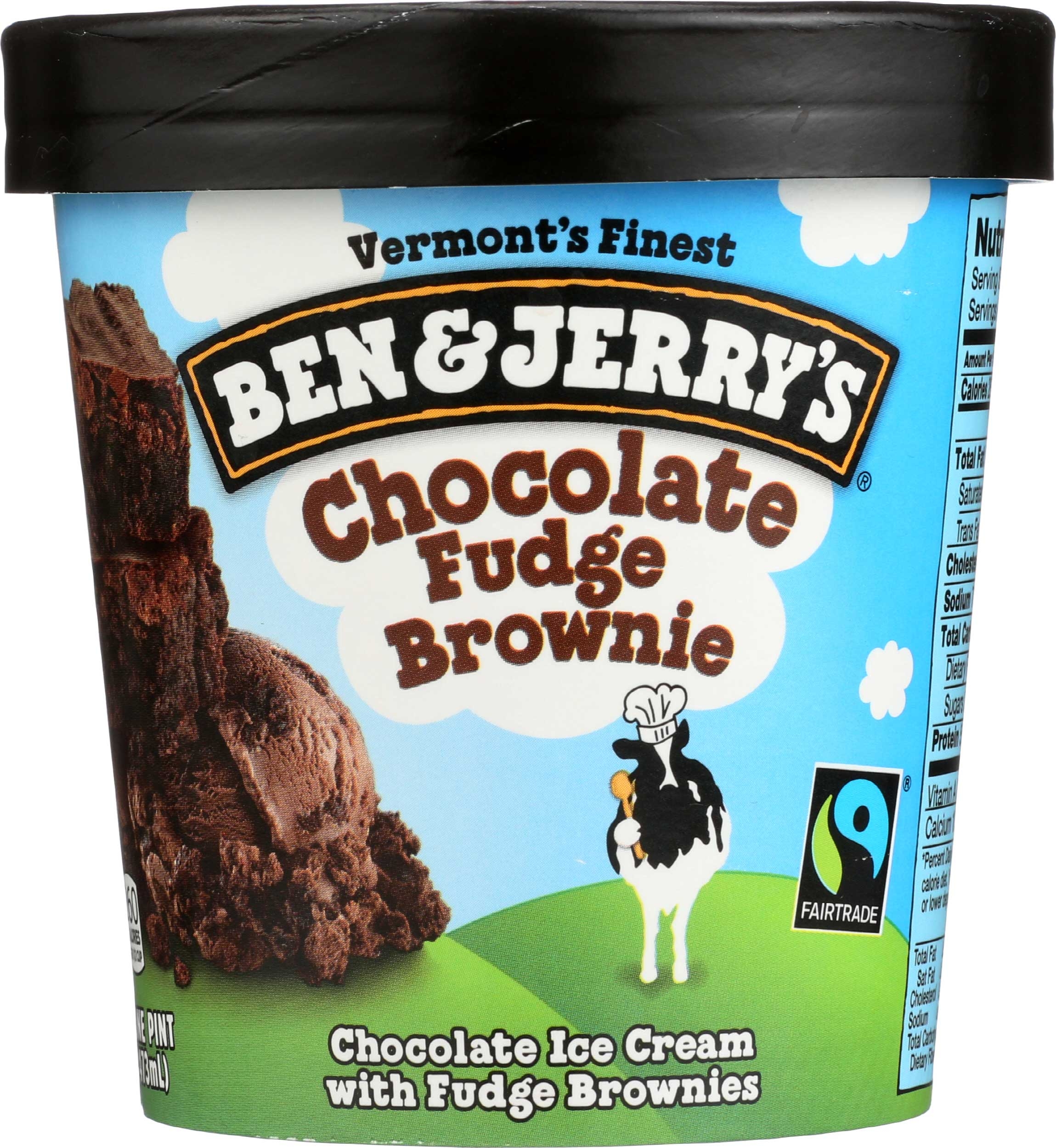 Ben and Jerrys Chocolate Fudge Brownie Ice Cream, 1 Pint -- 8 per case