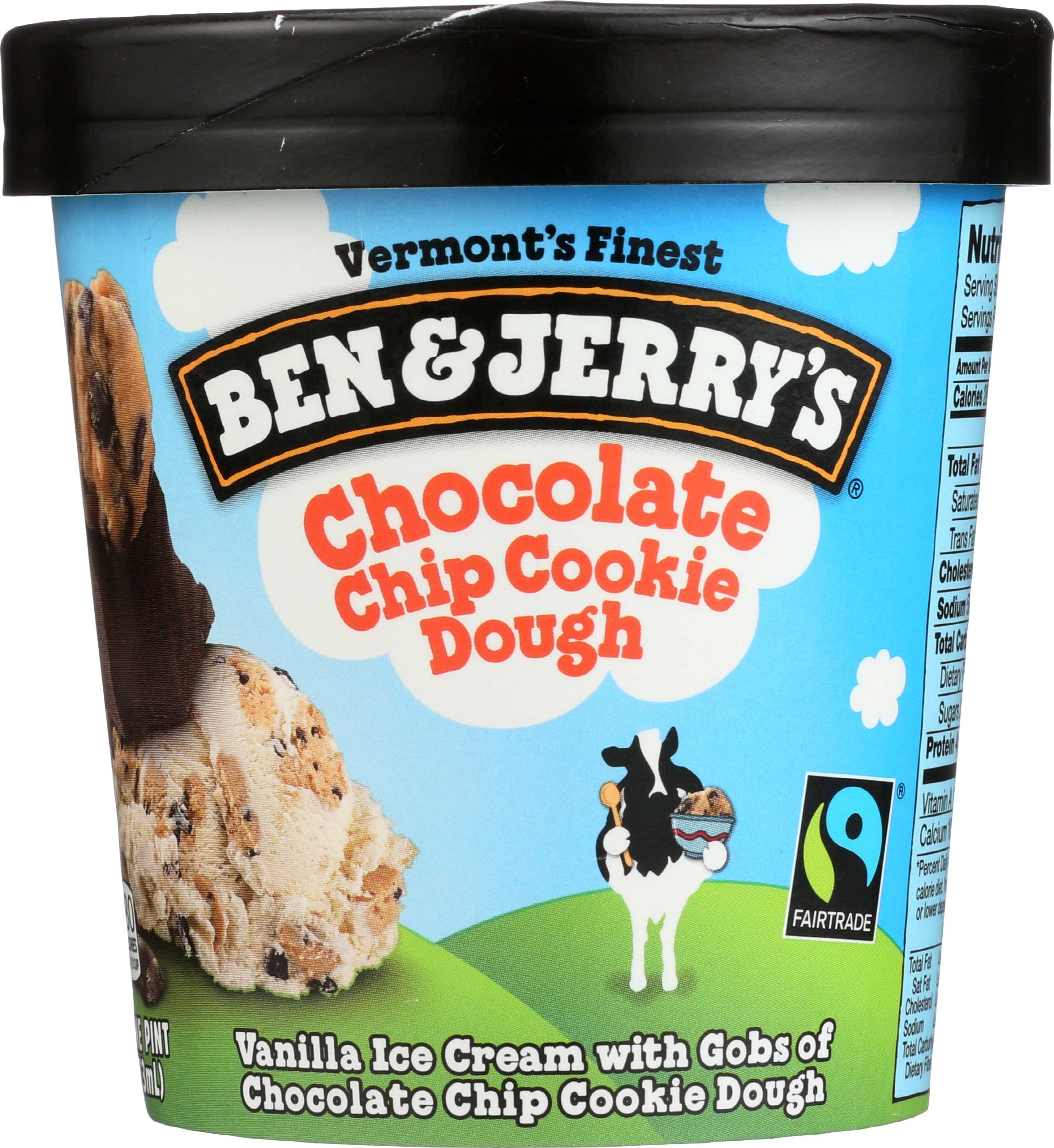 Ben and Jerrys Chocolate Chip Cookie Dough Ice Cream, 1 Pint -- 8 per case