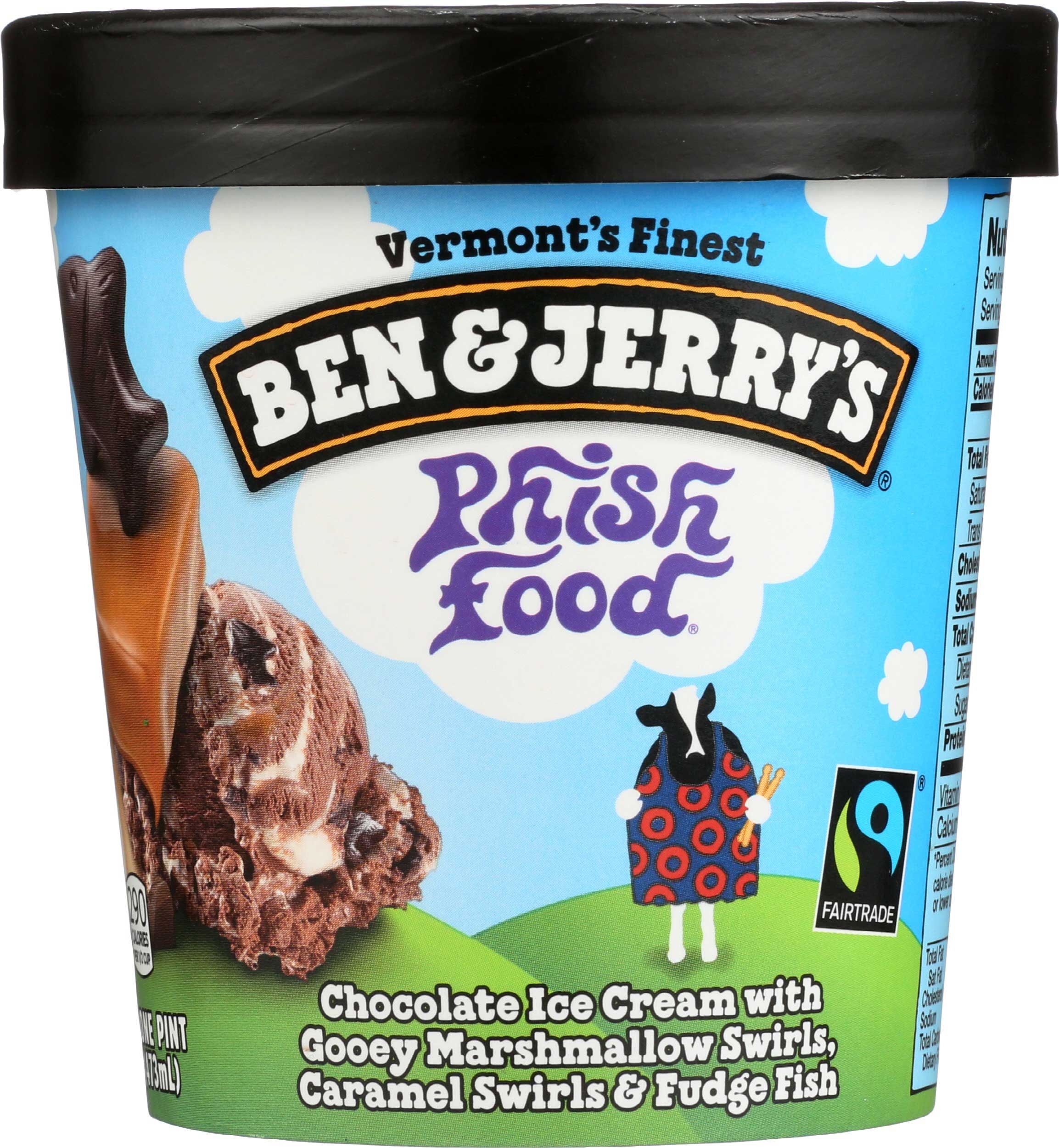 Ben and Jerrys Phish Food Chocolate Ice Cream, 1 Pint -- 8 per case