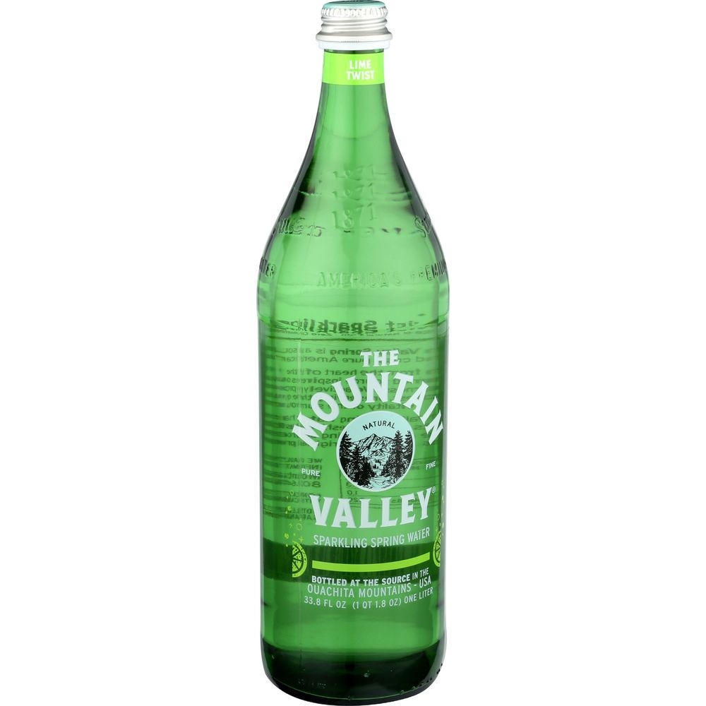 The Mountain Valley Sparkling Spring Water, 1 Liter -- 12 per case