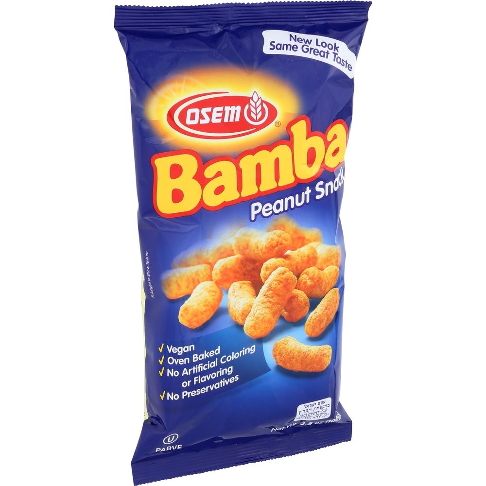 Osem Large Bamba Peanut Snacks, 3.5 Ounce -- 12 per case